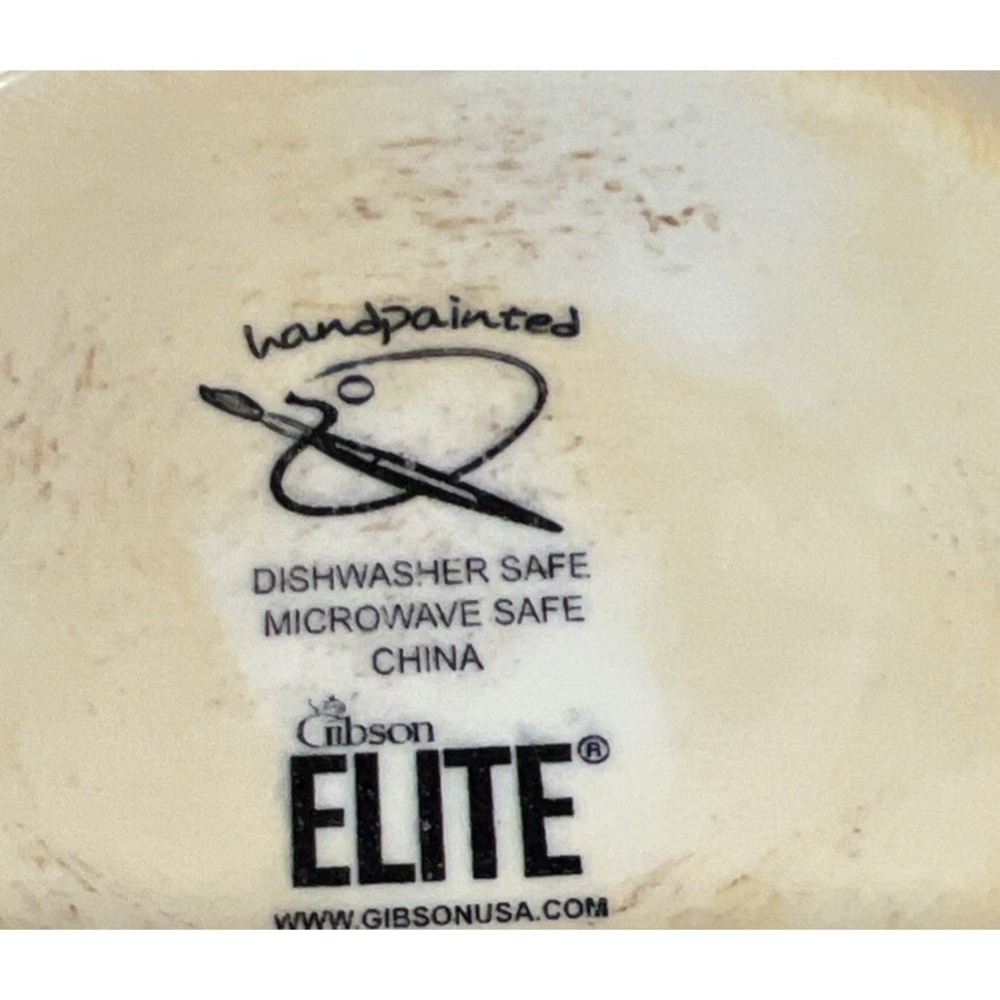 2 Gibson Elite Salad/Dinner Plate Wildflower Whisper Ceramic 8" Hand Painted - Picture 8 of 11